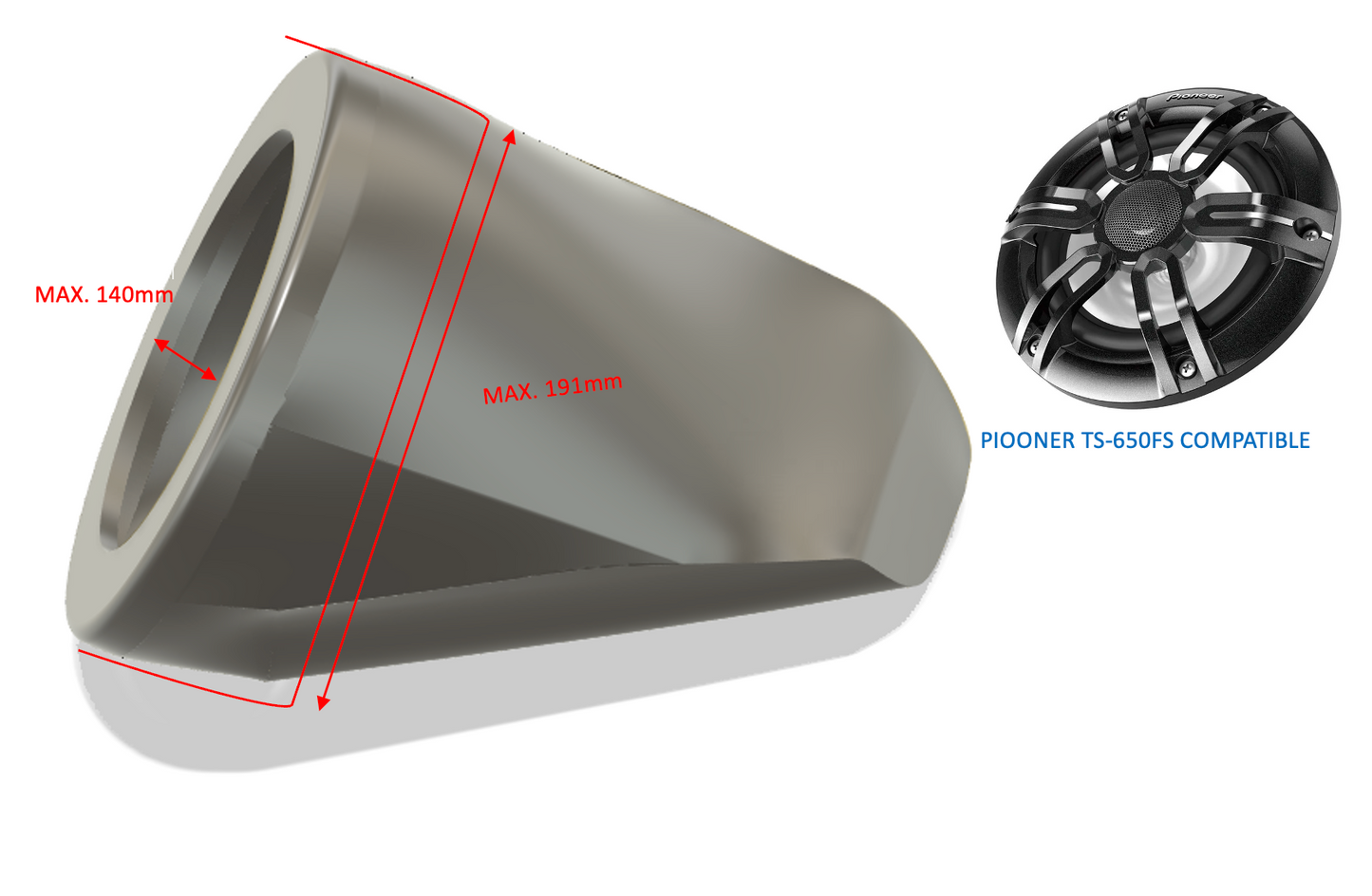 Kawasaki ultra 2012-2022 Carcasas para altavoces y sistemas de audio 6.5"
