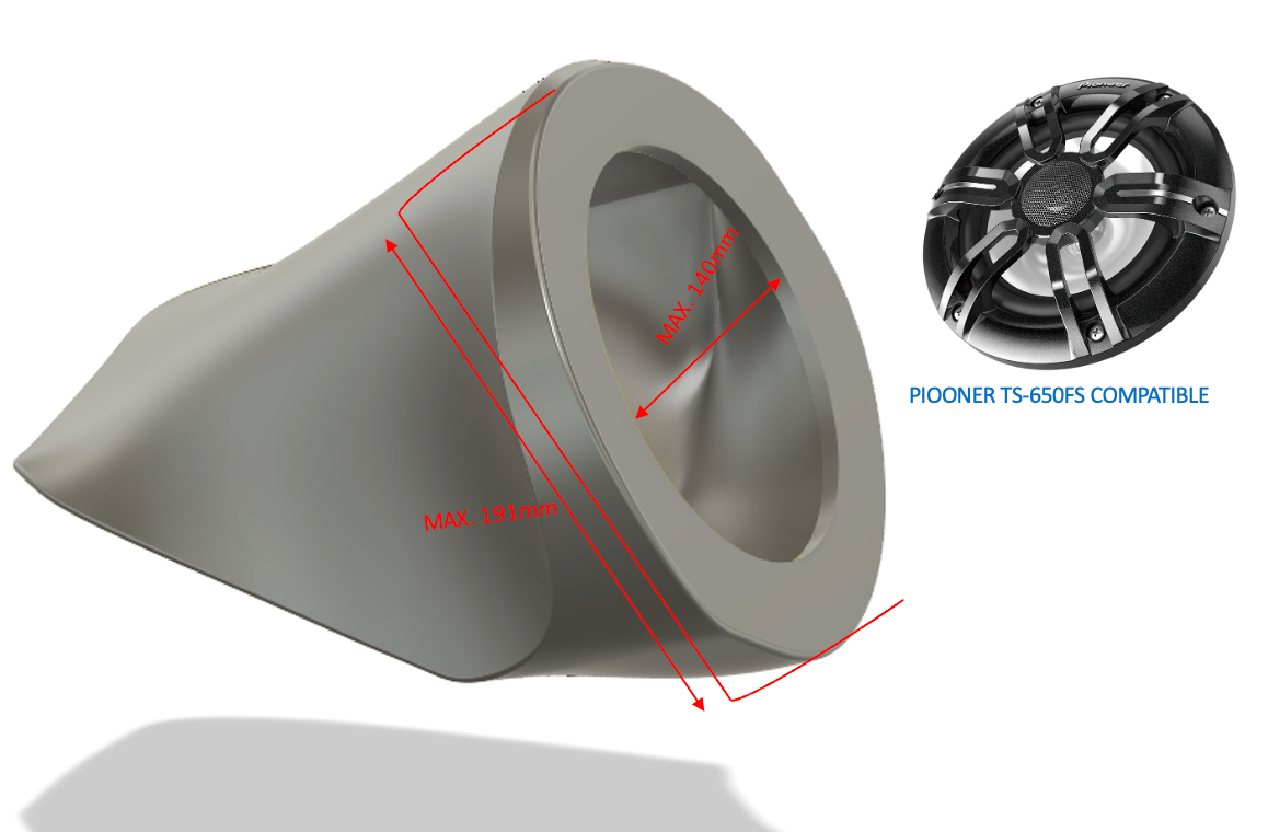 Yamaha FZR FZS 2009 Carcasas para altavoces y Sistemas de audio 6.5"