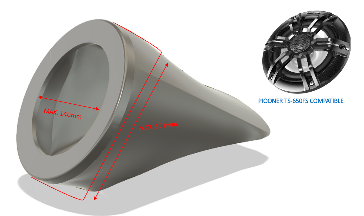 Yamaha GPR1200 2000-2007 Carcasas para altavoces y sistemas de audio 6,5"