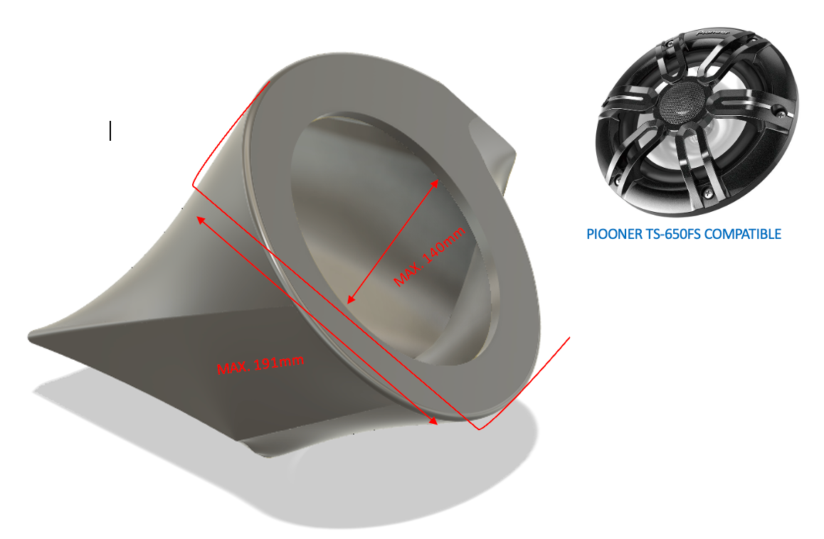 Yamaha VX 2021-2026 Carcasas para altavoces y sistemas de audio 6,5"